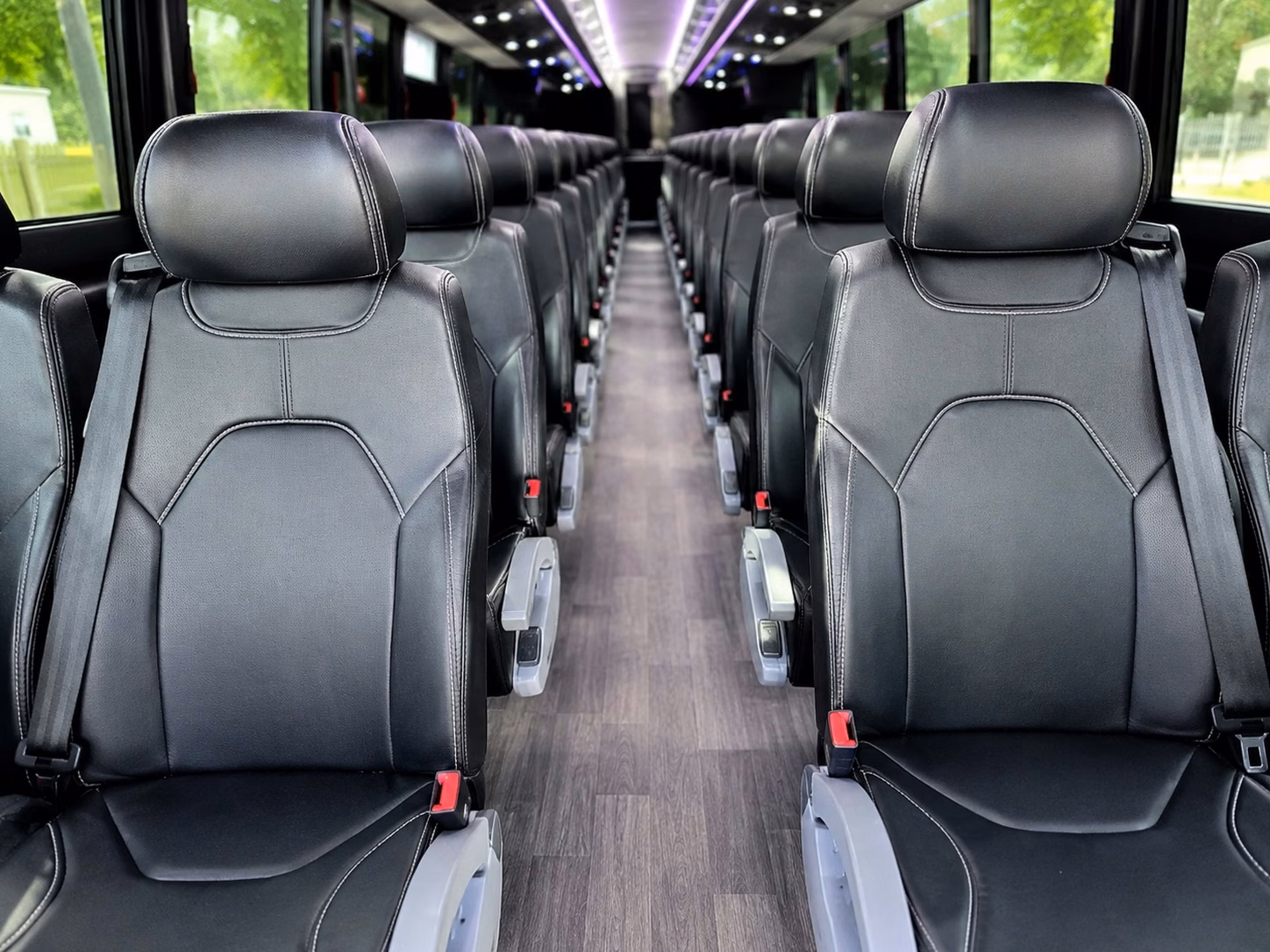 56 passenger charter bus interior